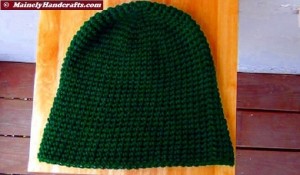 Crocheted Hat - Green Slouchy Hat - Forest Green Fisherman Hat 3