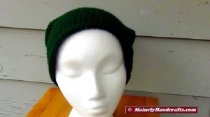 Crocheted Hat - Green Slouchy Hat - Forest Green Fisherman Hat 4