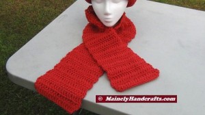 Crocheted Scarf - Red Handmade Scarf 2