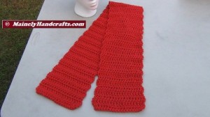Crocheted Scarf - Red Handmade Scarf 3