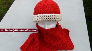 Crocheted Scarf - Red Handmade Scarf 4