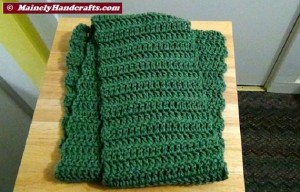 Crocheted Scarf - Light Sage Green Handmade Scarf - Winter Accessory from Maine 4