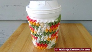 Cup Cozy - Bottle Cozy - Coffee Sleeve - Drink Sleeve - Fall Colors Crochet Cozies 3