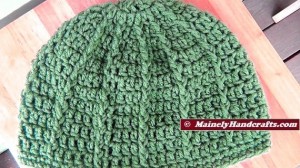 Hat - Crochet Beanie - Light Sage Green Cap 2