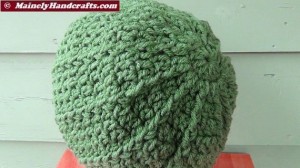 Hat - Crochet Beanie - Light Sage Green Cap 4