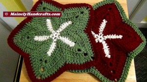 Washcloths - Set of 2 Starfish Holiday Wash Cloths - Crochet Wash Cloth - Bath Accessory - Cotton Facecloth 3