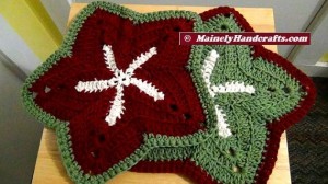 Washcloths - Set of 2 Starfish Holiday Wash Cloths - Crochet Wash Cloth - Bath Accessory - Cotton Facecloth 5