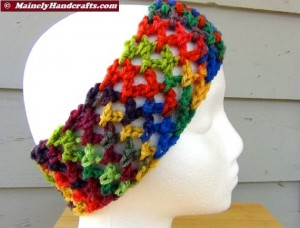 Headband - Crochet Headband - Handmade Rainbow Headband Mainely Handcrafts 4