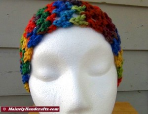 Headband - Crochet Headband - Handmade Rainbow Headband Mainely Handcrafts 5