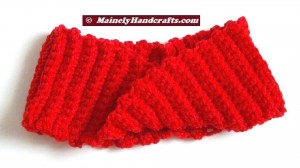 Crochet Headband - Vibrant Red Headband - Ear Warmer - Twisted Turban Head Band 2