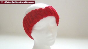 Crochet Headband - Vibrant Red Headband - Ear Warmer - Twisted Turban Head Band 3