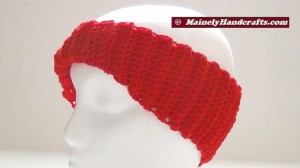 Crochet Headband - Vibrant Red Headband - Ear Warmer - Twisted Turban Head Band