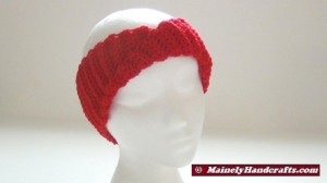 Crochet Headband - Vibrant Red Headband - Ear Warmer - Twisted Turban Head Band 5