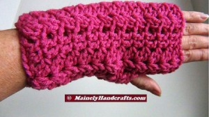 Fingerless Gloves - Light Raspberry Wrist Warmers - Crocheted Lace Fingerless Gloves - Pink Purple Handwear 2