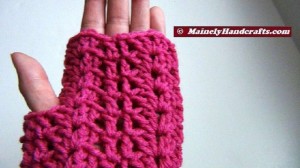 Fingerless Gloves - Light Raspberry Wrist Warmers - Crocheted Lace Fingerless Gloves - Pink Purple Handwear 4