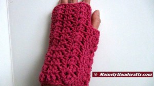 Fingerless Gloves - Light Raspberry Wrist Warmers - Crocheted Lace Fingerless Gloves - Pink Purple Handwear 5