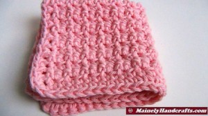 Pink and Green Washcloths, Crochet Dishcloths, Cotton Facecloths, Set of 4 Eco-Friendly Cleaning Cloths 4