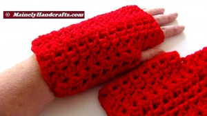 Vibrant Red Fingerless Gloves - Texting Gloves - Hobo Mittens - Red Wristwarmers 3