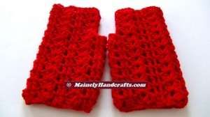 Vibrant Red Fingerless Gloves - Texting Gloves - Hobo Mittens - Red Wristwarmers